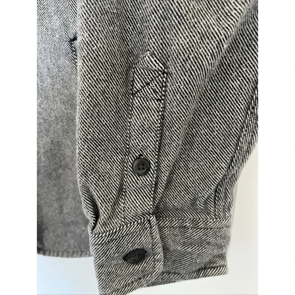 Mutual Weave Striped Grey Button-Up Shirt